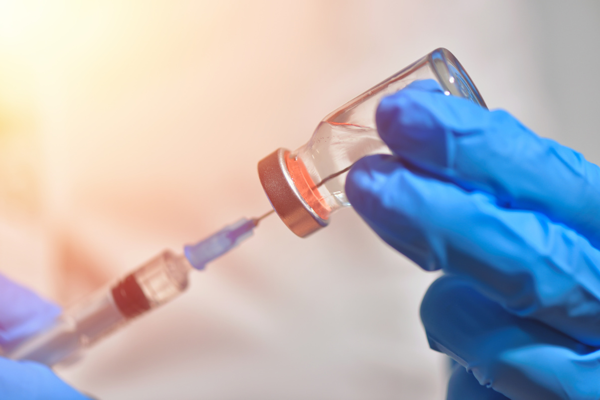 Closeup of Vaccine Bottle